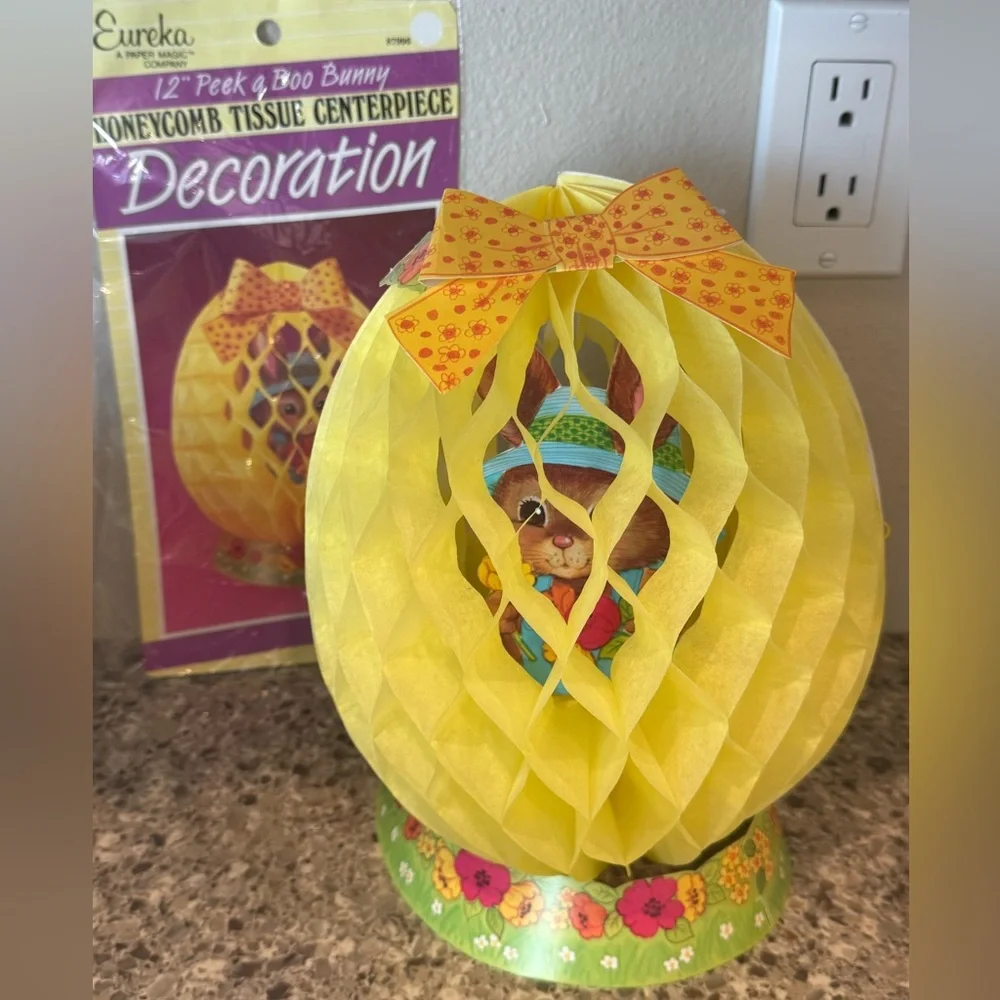 Vintage Honeycomb Tissue Easter Centerpiece Decor Lot Of 12 Eureka Beistle Ameri